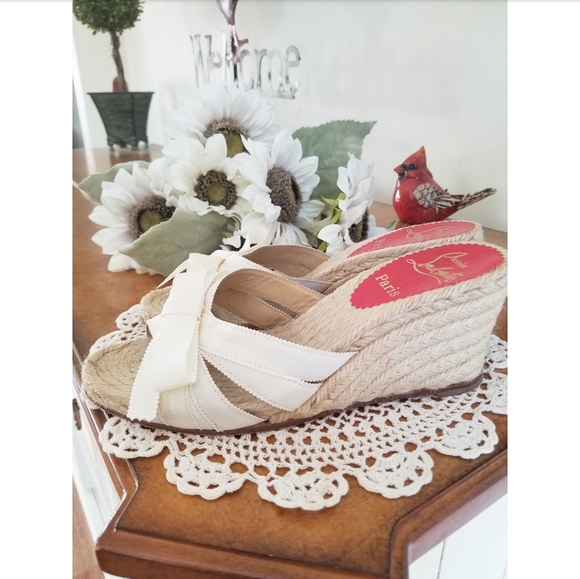 Christian Louboutin cream espadrilles - Picture 2 of 3